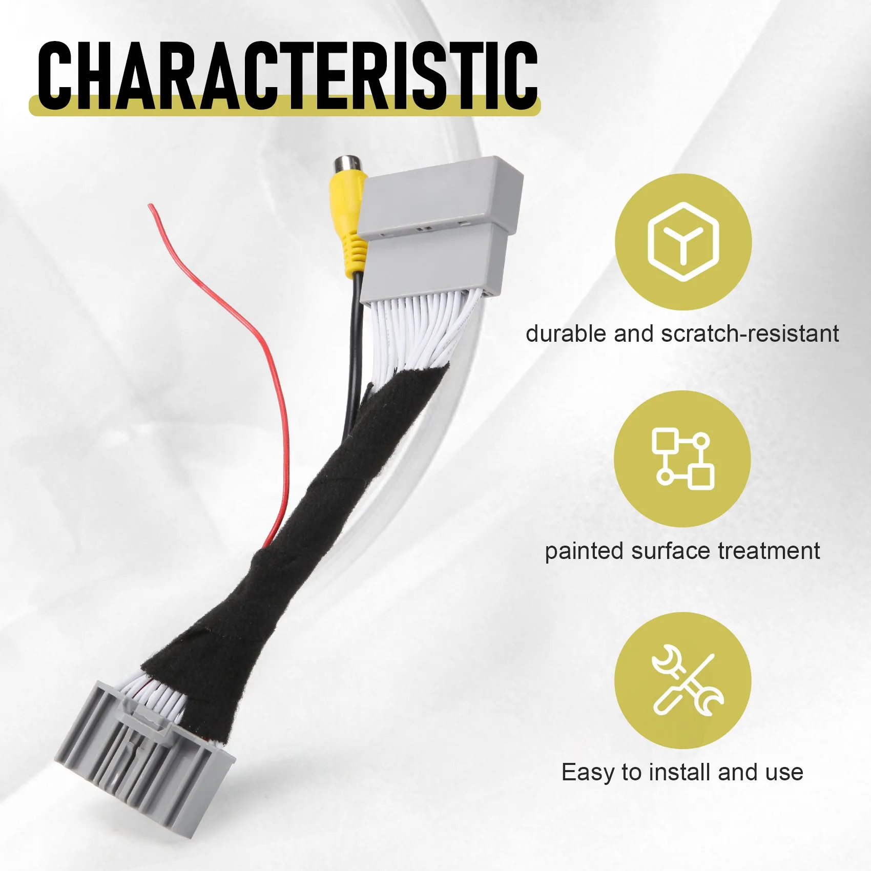 كاميرا الرؤية الخلفية للسيارة كابل تسخير الأسلاك ، موصل الفيديو لهوندا CRV ، سيفيك إكسي محول من-من