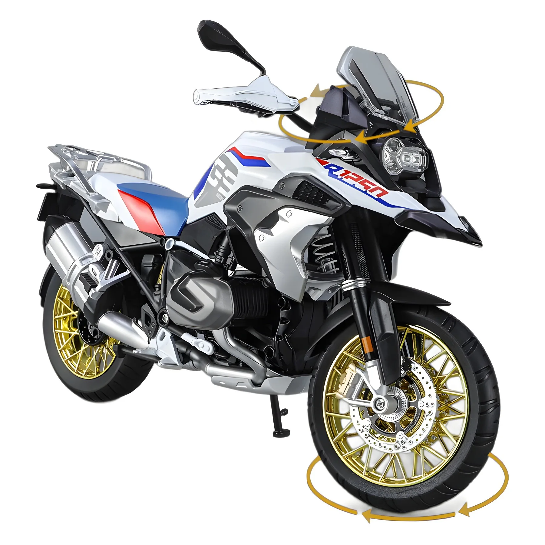 1/9 BMW R1250 GS Toy Motorcycle Model For Children Diecast Metal