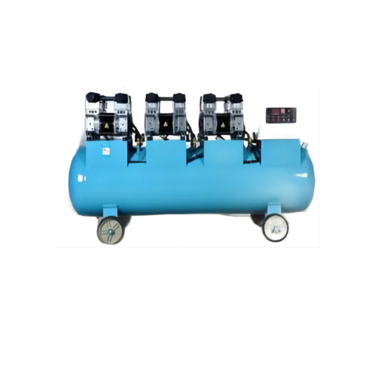 6.6KW 350L Silent Oil-Free Piston Type Low Pressure Bass Small Air Compressor Portable for Woodworking  Dust Blowing
