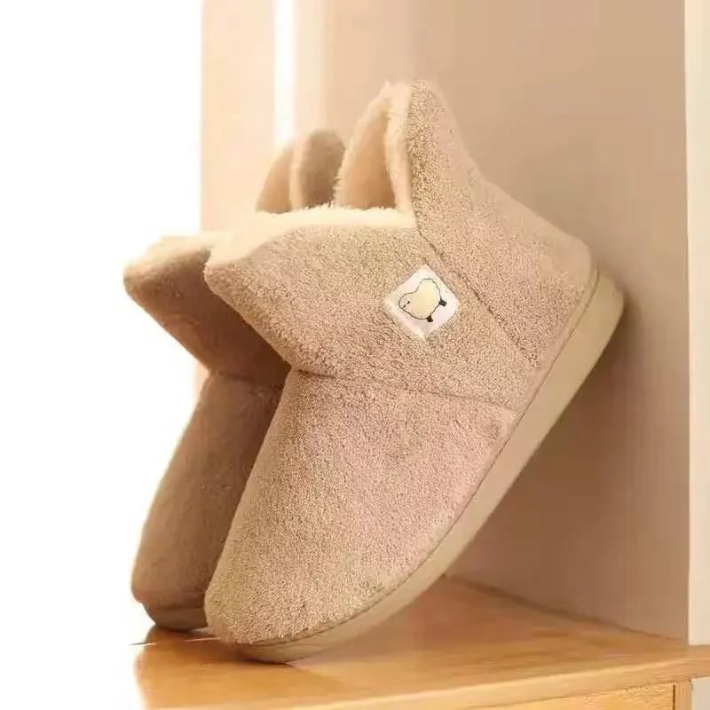 Female 2024 Winter Cotton Slippers Sheepskin Woman Shoes Natural Fur Women Warm Indoor Soft Wool Lady House Footwear