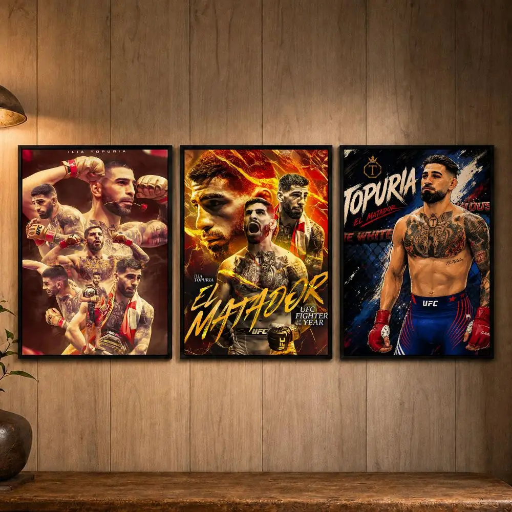 Elite Sports I-Ilia TopuriaS Poster Self-adhesive Art Poster Decoracion Painting Wall Art White Kraft Paper Home Decor