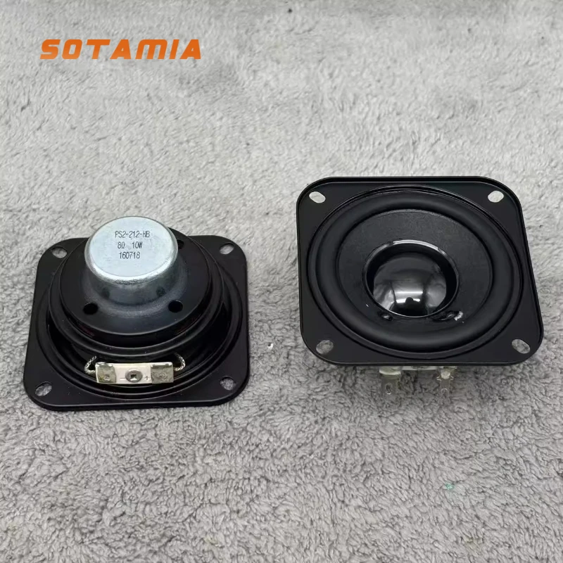 

SOTAMIA 2pcs 2.75 Inch Full Range Speaker 8 Ohm 10W Rubber Edge 70mm Diameter Audiophile Speaker Powerful Bluetooth Speaker