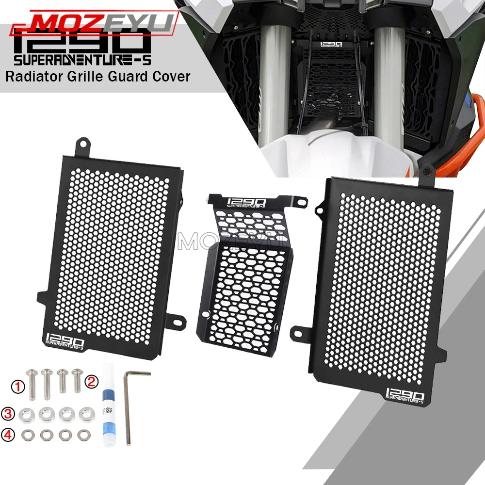 For SuperAdventure 1290S 1290R Motorcycle Radiator Grille Guard Cover Protector 1290 Super Adventure ADV S R 2021 2022 2023 2024