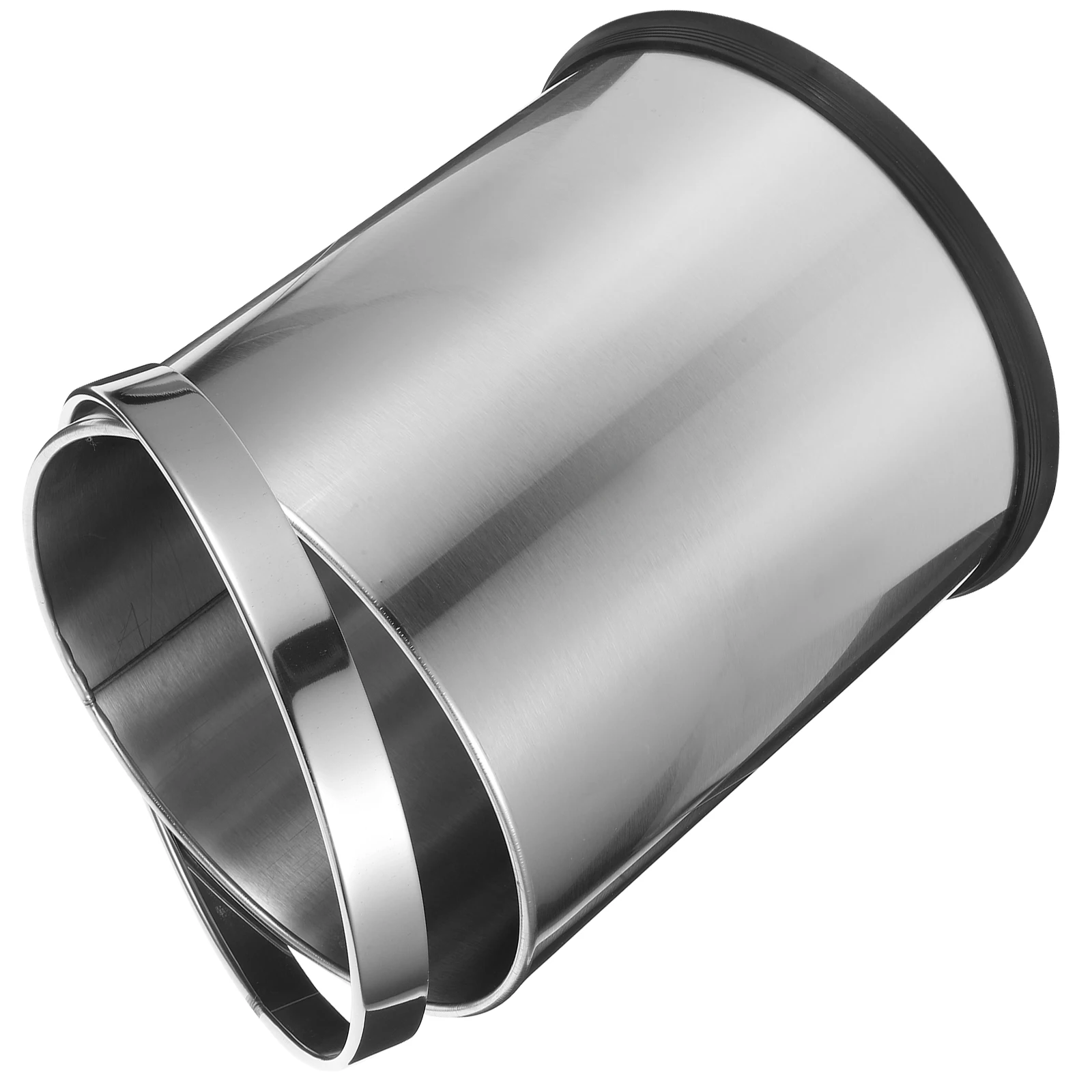 

Stainless Steel Trash Can Large Capacity Bathroom Kitchen Bedroom Garbage Bin Metal Wastebasket Household Silver OfficeTrash