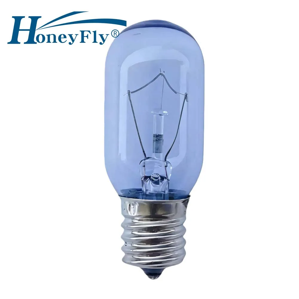 HoneyFly 5pcs Refrigerator T8/T25 Lamp E17 120V 40W Warm White Lamp Copper Nickel Base Oven Lamp 297048600 AP3867287 AP976993