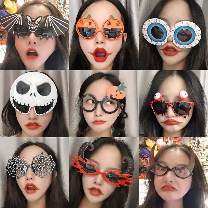 

Creative Hot Selling Halloween Trick Dress Up Bat Pumpkin Skull Glasses Festival Ball Party Funny Glasses