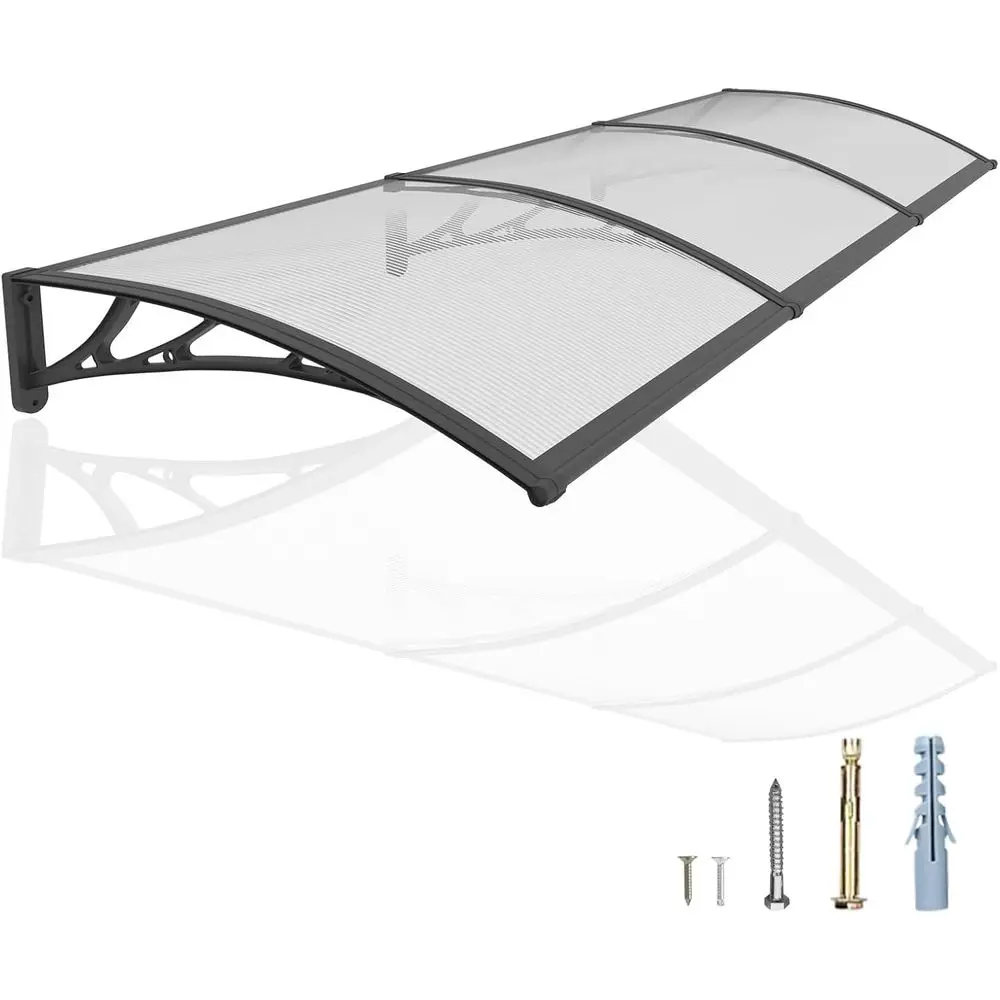 

Навес из полиэтилена 48x120 см с УФ-защитой для дверей и окон, подходит для входа в дом, патио и террасы