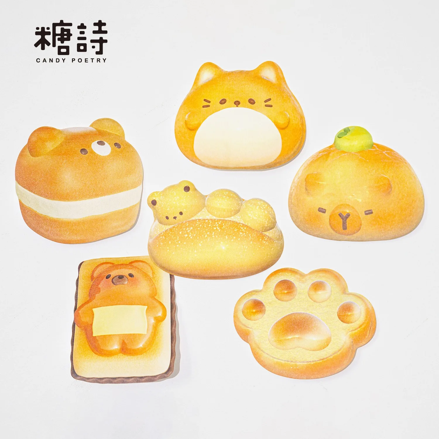 Cute Bread Sticky Memo Pad Scrapbooking Stationery to do list Kawaii Note Pads office material and stationery