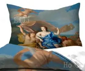 Beauty Amphitrite Religious Mythology Classical Style Painting Of Venus And Cupid Christmas Duvet Cover By Ho Me Lili