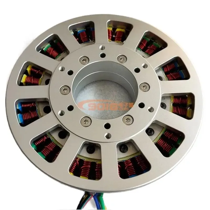 

12410 Полый вал 600 Вт Бесщеточный двигатель постоянного тока с постоянным магнитом Низкоскоростной диск Ультратонкий плоский двигатель