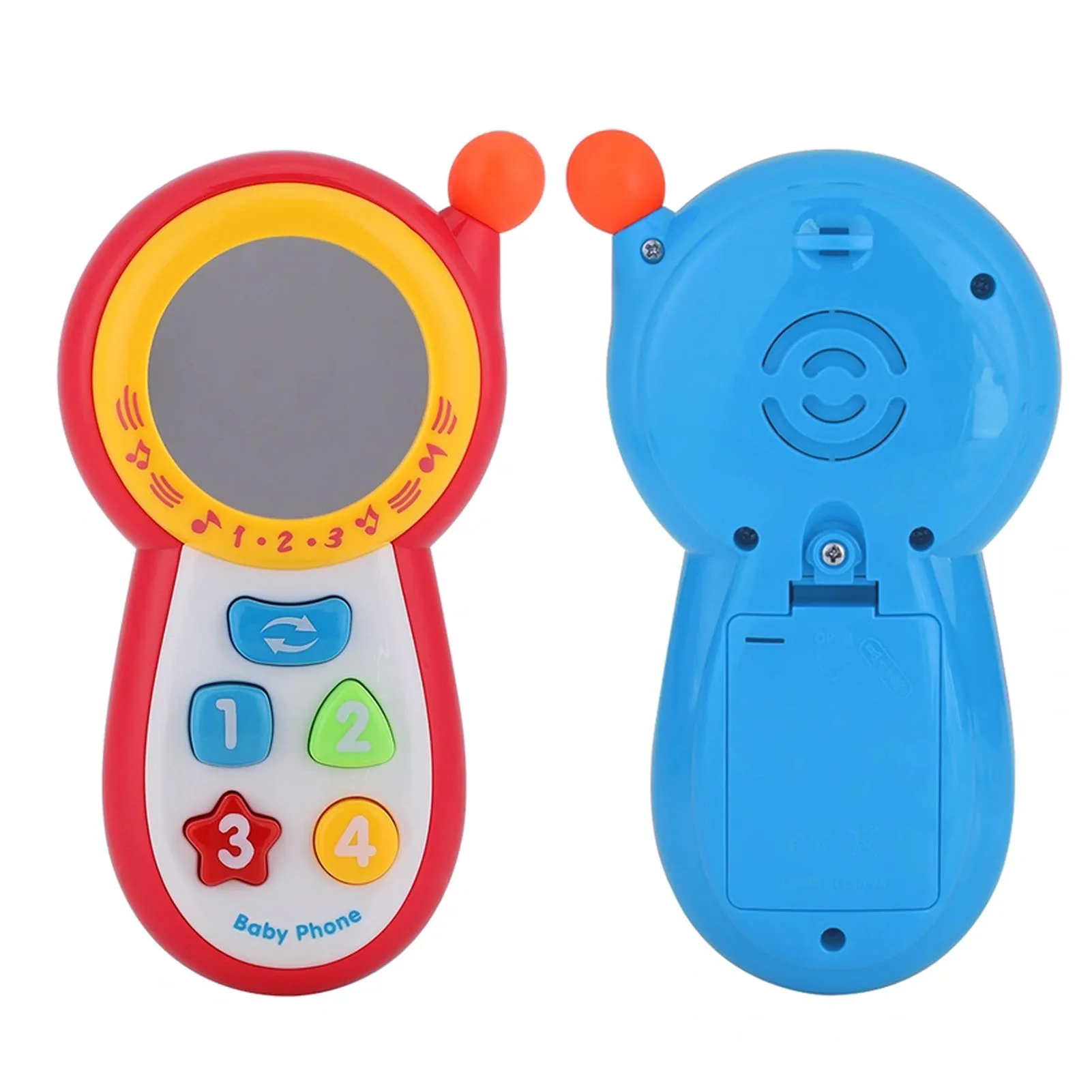 Puzzel Baby Mobiele Telefoon Speelgoed Met Geluiden Rond Spiegel Vroeg Educatief Speelgoed Voor 0-3 Jaar Oud Kind