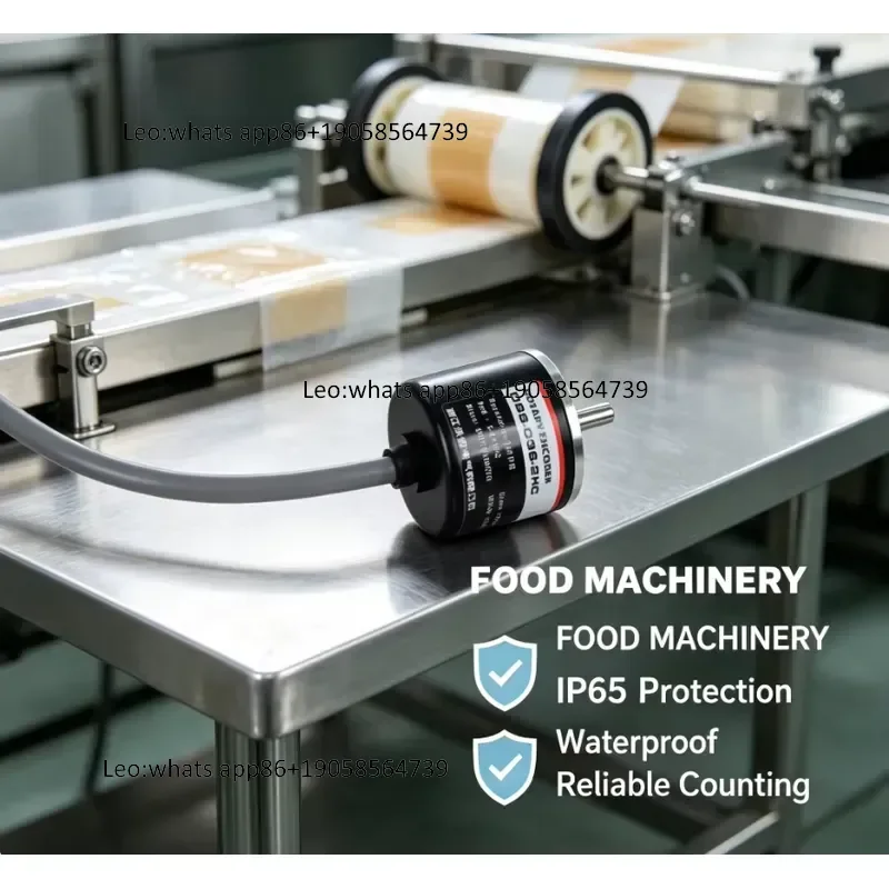 30mm Magnetoelectric Solid Shaft Rotary Encoder 5mm Shaft 50 PPR DC 5V/24V SENSYOR GOS30C RS485 High Precision