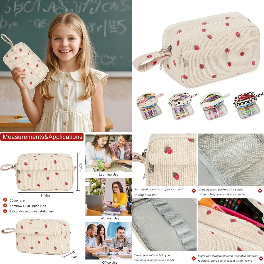 

Bluboon большой емкости пенал пенал для ручек школьные принадлежности милый пенал пенал для девочек-подростков мальчиков женщин мужчин