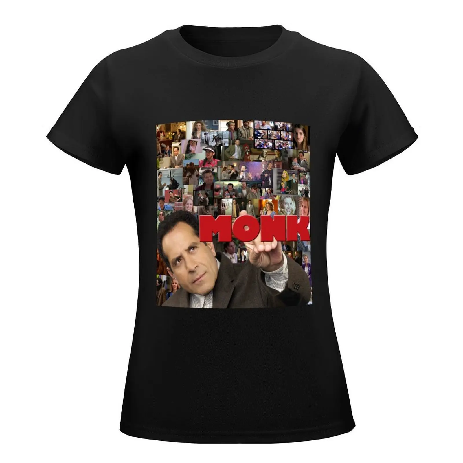 Adrian Monk Collage T-Shirt aesthetic clothes female funny t shirts for Women