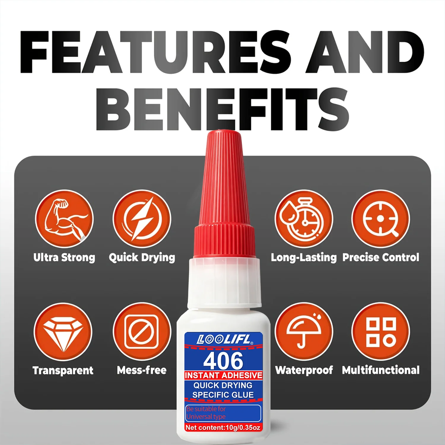 New Fast‑Curing Super Glue Clear Transparent High Bond Instant Adhesive For Metal Wood Ceramic Leather Shoe DIY Craft Repair 10G view 2