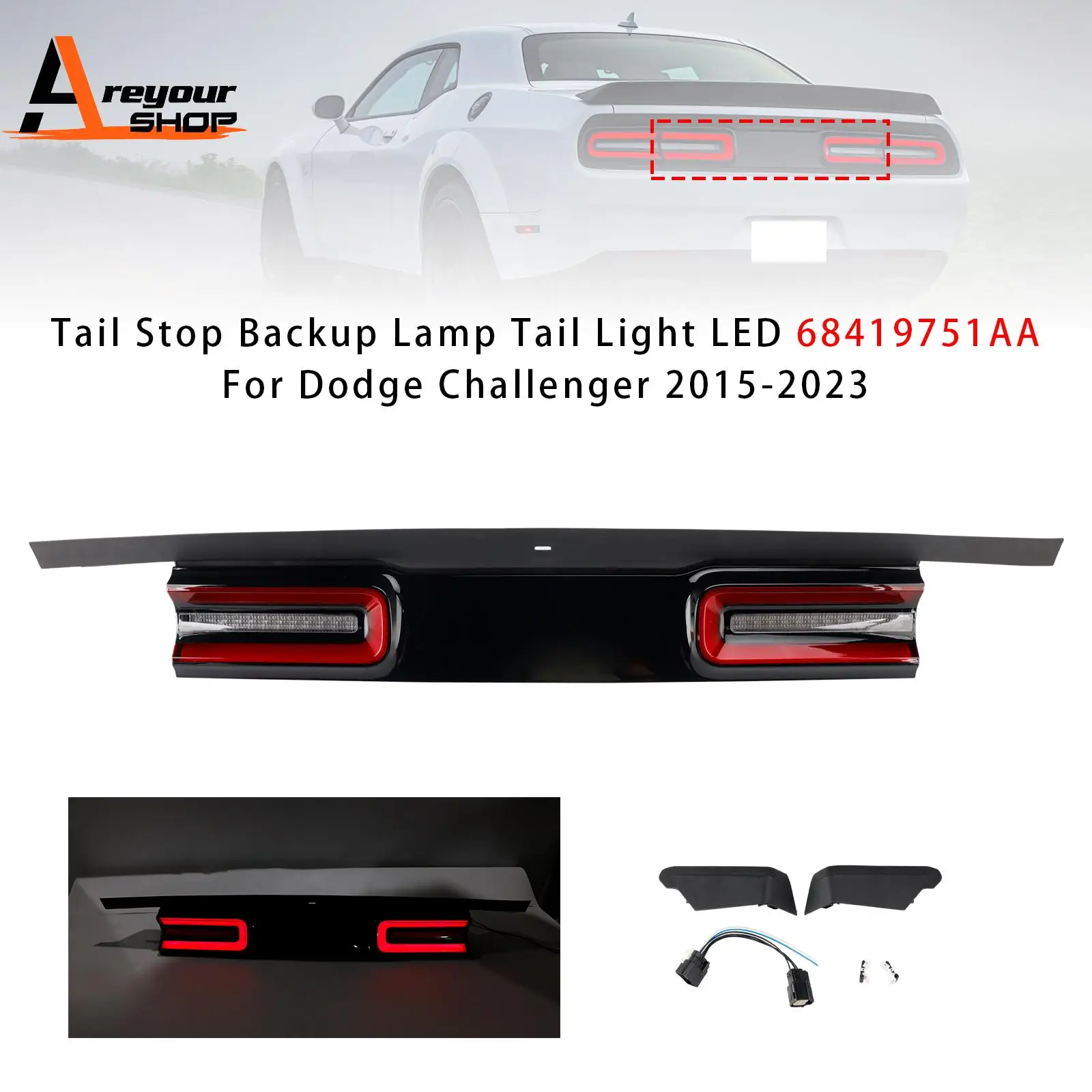 

Задний стоп-сигнал, задний фонарь, светодиодный для Dodge Challenger SRT Hellcat 2015-2023