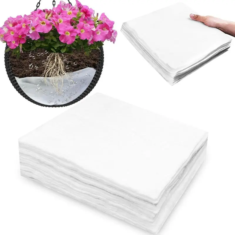 Hanging Basket Liners Planter Insert Auto Watering Mat Plant Insert Watering Devices Hanging Plant Water Catcher 10PCS-A68E