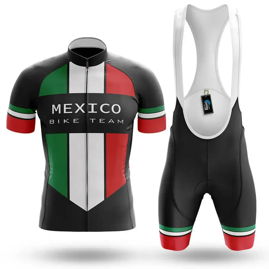 LASER CUT 2024 Mexico NATIONAL team SHORT SLEEVE CYCLING JERSEY SUMMER CYCLING WEAR ROPA CICLISMO+BIB SHORTS