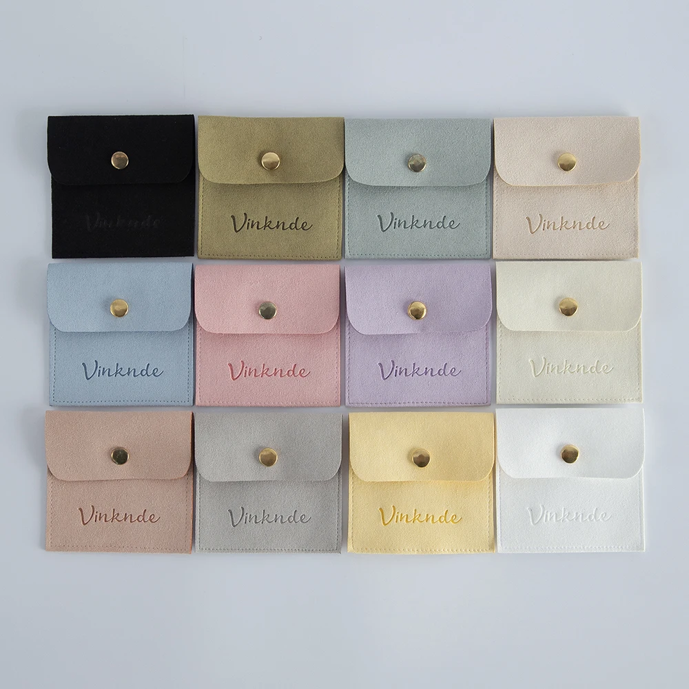 Bolsas pequeñas de terciopelo de microfibra con logotipo personalizado para regalo, anillos, pendientes, organizador de embalaje, recuerdo de boda para invitados, bolsa de dulces, 50 Uds.