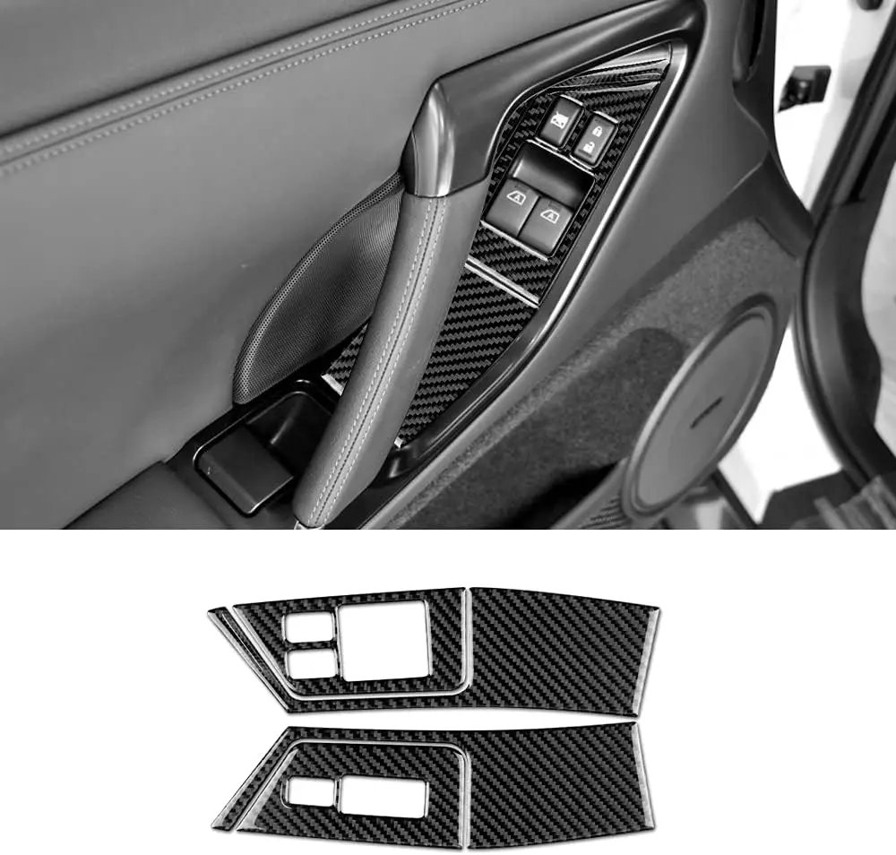 

Carbon Fiber Trim For Nissan GTR R35 2008-2016 Door Window Lifter Button Switch Control Panel Cover StickerCar Interior Styling