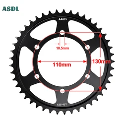 525 45T 46T 20CrMnTi Motorcycle Rear Sprocket Sprocket For YAMAHA YZF-R6 FJ-09 FZ-09 MT-09 XSR900 900 Tracer XTZ690 Tenere 700