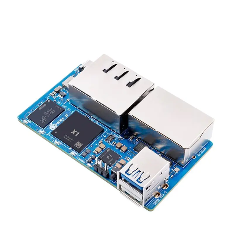 ABZW For Openwrt Ubuntu 8-Core RISC-V AI 2TOPS CPU Development Board 8GB EMMC 2GB RAM For Orange Pi R2S Dual LAN Port Mini PC