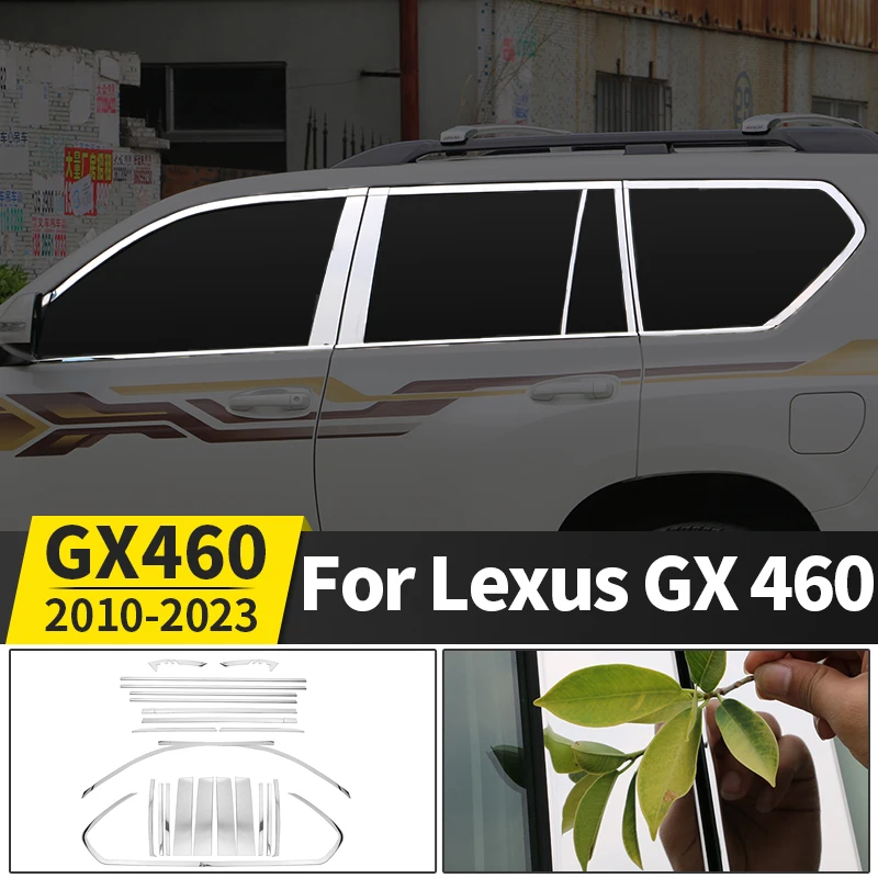 

For Lexus GX460 2010-2023 Car window trim strip GX 460 Exterior Chrome upgraded Accessories,Tuning,body kit 2022 2021 2020 2019