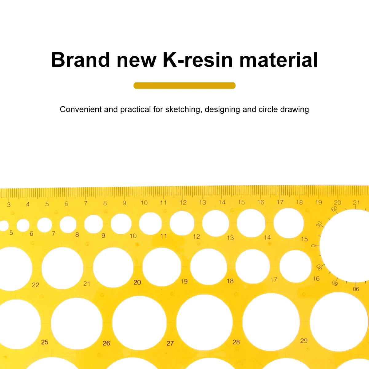 2Pcs Transparent Circle Measuring Ruler Architecture Drawing Template Art Design School Projects Stencil Fractional