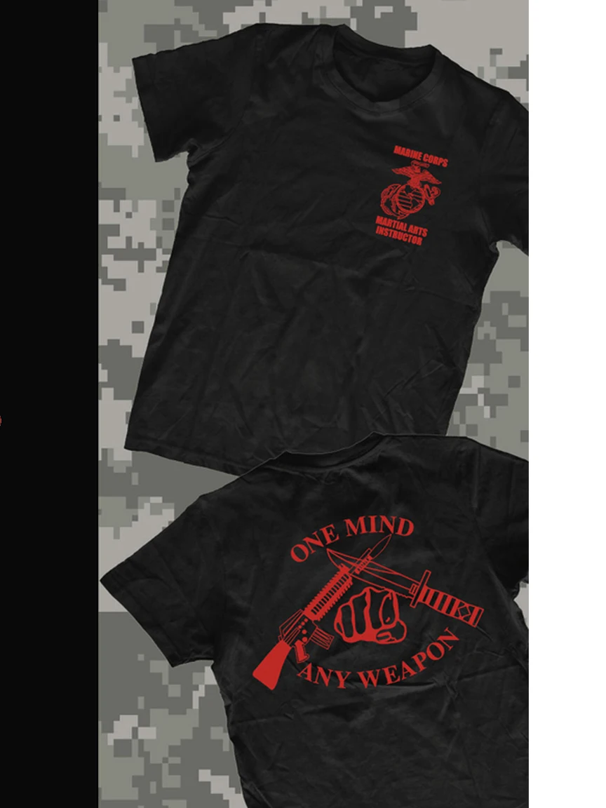 US Marine Corps Martial Arts Instructor T Shirt. Short Sleeve 100% Cotton Casual T-shirts Loose Top Size S-3XL