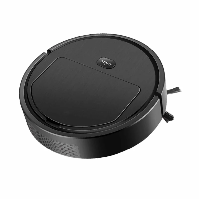 Smart Navigation Cleaner Robot - Efficient Vacuuming Mopping & Sweeping with Time Setting Feature for Home Cleaning Black