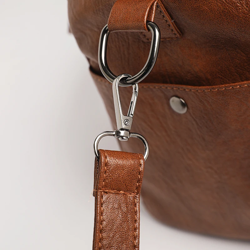 Modische Damen-Umhängetasche aus weichem Leder, große Kapazität, mehrere Außentaschen, abnehmbarer Riemen, Crossbody-Handtasche für den Alltag – Detail 28