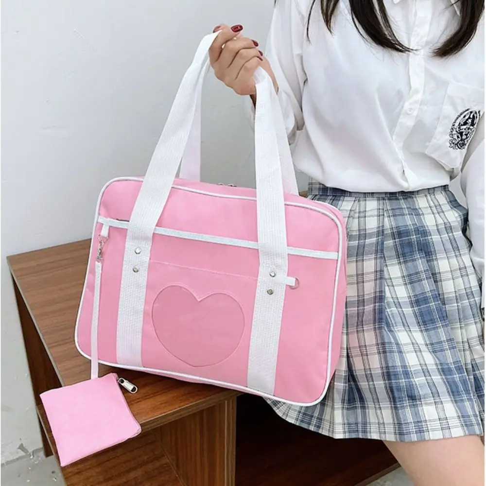 

Pouch Bag Heart JK Uniform Itabag Zipper Japanese Preppy Style Transparent Bags Wallet Idol Merchandise Storage Anime Purse Gift