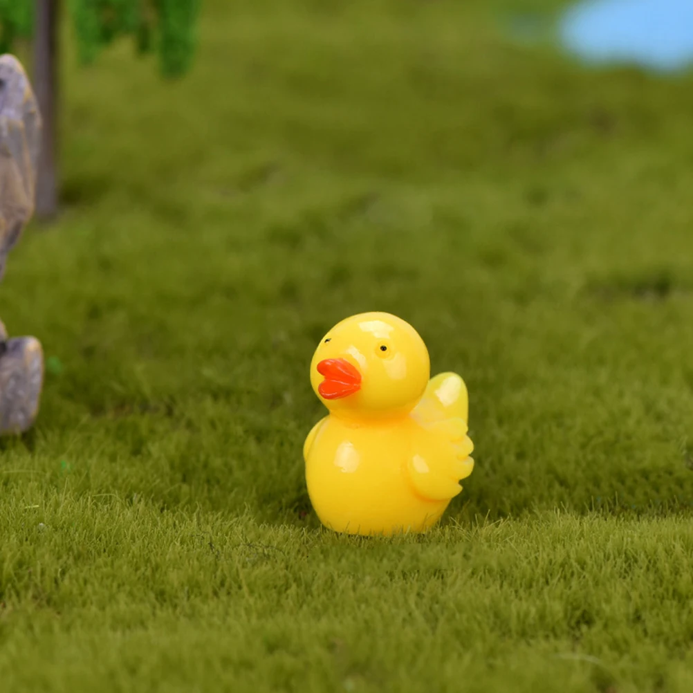 

12 Pcs Mini Ducks Resin Figurines Tiny Animals Micro L Decor Small Duck Statues Tabletop Succulents Garden Photo Crafts