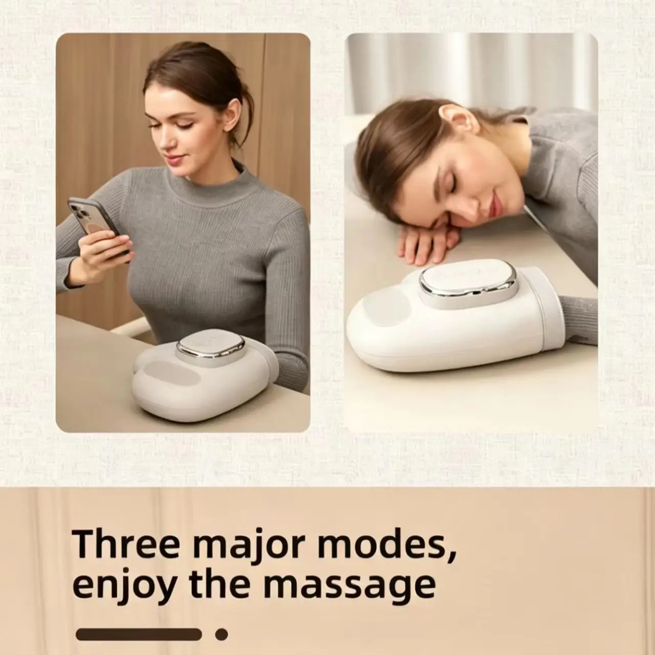 Cordless Compression Hand Massager with Heat – 5-Level Adjustable Pressure for Pain Relief