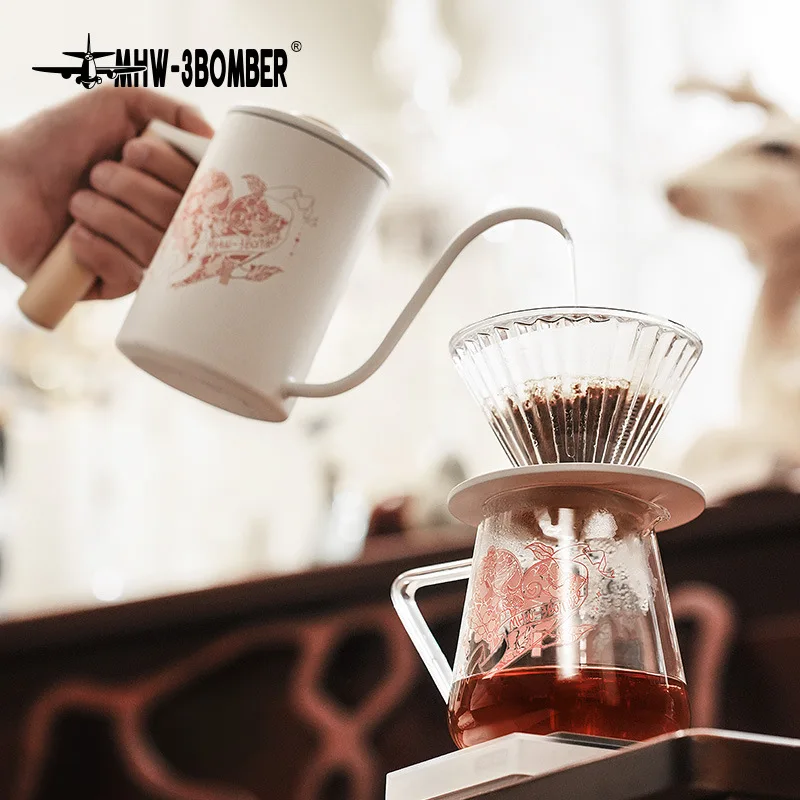 MHW-3BOMBER “Heart-Fluttering” Hand-Drip Coffee Pot Gift Set—Share the “Pot Planet” Hand-Drip Pot