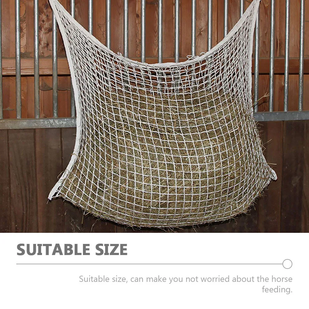 حقيبة عشب الحصان قابلة للتنفس، حقيبة تغذية شبكية مقاومة للغبار، خفيفة الوزن، سهلة الحمل، ملحقات مستلزمات المزرعة