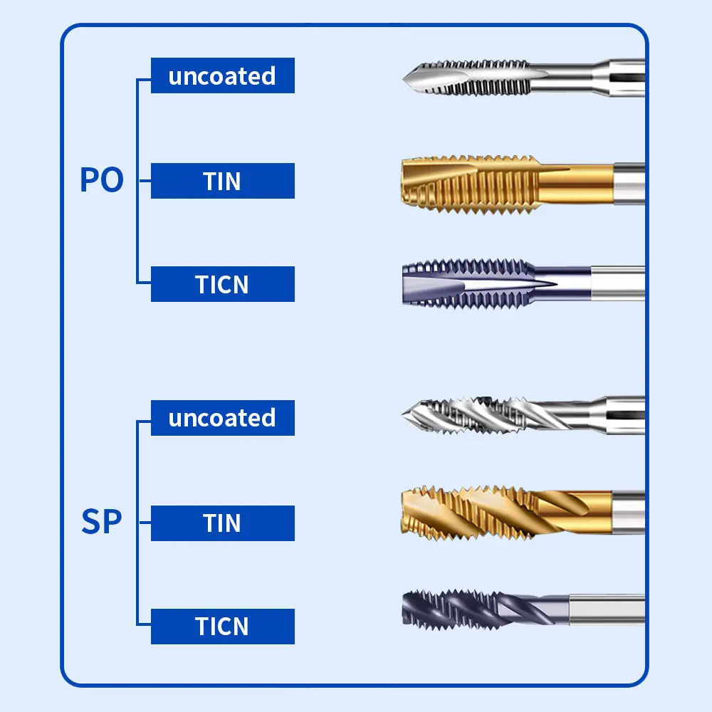 

Cobalt-Containing Extended Spiral Taps, Thread Drills, And Thread Tapping Bits M2, M2.5, M3, M4, M5, M6, M8, M10, M12, X100L