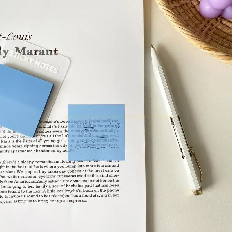 5x Waterproof Sticky Notes Pads See-Through Sticky Notes Translucent Notes Pads