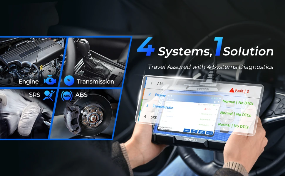 TOPDON Verbesserte AD600S 2027 Neueste Version: OBD2-Scanner für ABS/SRS/Motor, 9 Resets (Öl/Bremsen/BMS/SAS/DPF), Einspritzventil-Codierung – Detail 7