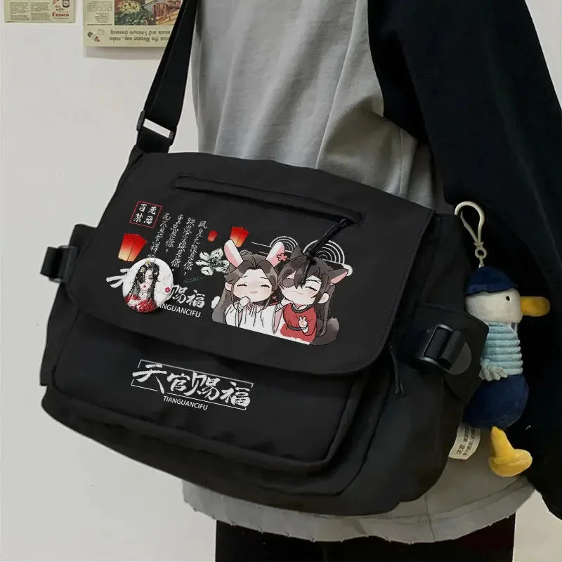 qq78Request7Anime Heaven Official’s Blessing Hua Cheng Xie Lian Cosplay Shoulder Student Sports Crossbody Backpack Messenger Bag - view 5