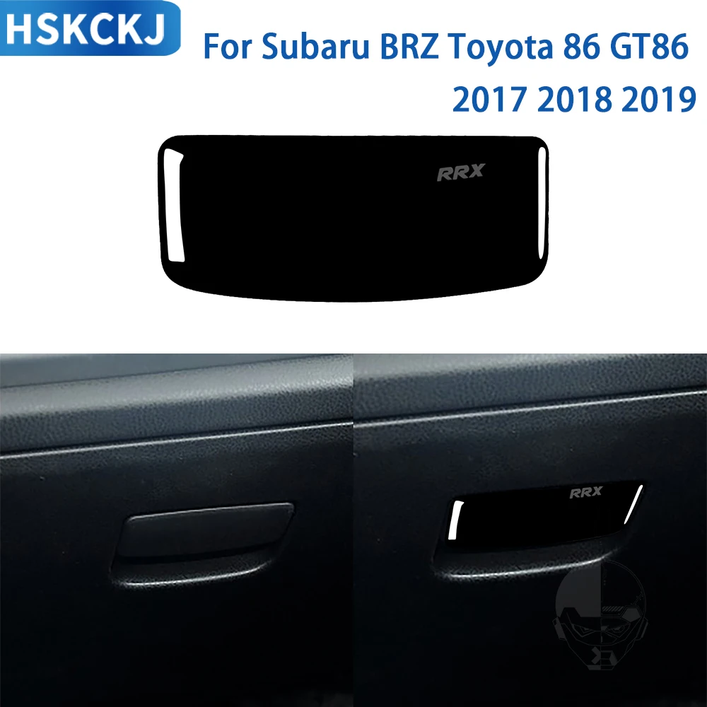 

For Subaru BRZ Toyota 86 GT86 2017 2018 2019 Accessories Car Black Plastic Glovebox Handle Trim Sticker Decoration