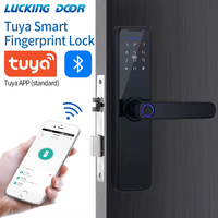 Bluetooth Tuya Electronic Smart Lock Support App/Biometric Fingerprint /IC Proximity Card/Password/Temporary Password/Key Unlock