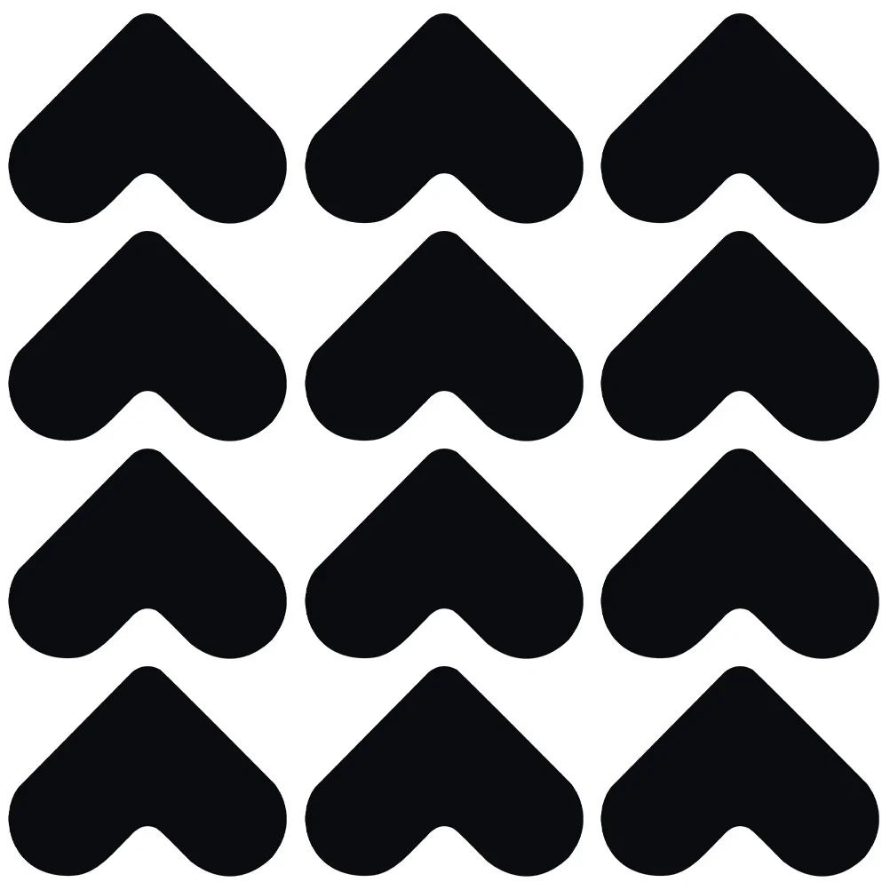 12 قطعة من شريط سجادة على شكل قلب، شريط سجادة مزدوج الجوانب، وسادة تثبيت آمنة لورشة عمل المكتب المنزلي لسجاد المنطقة