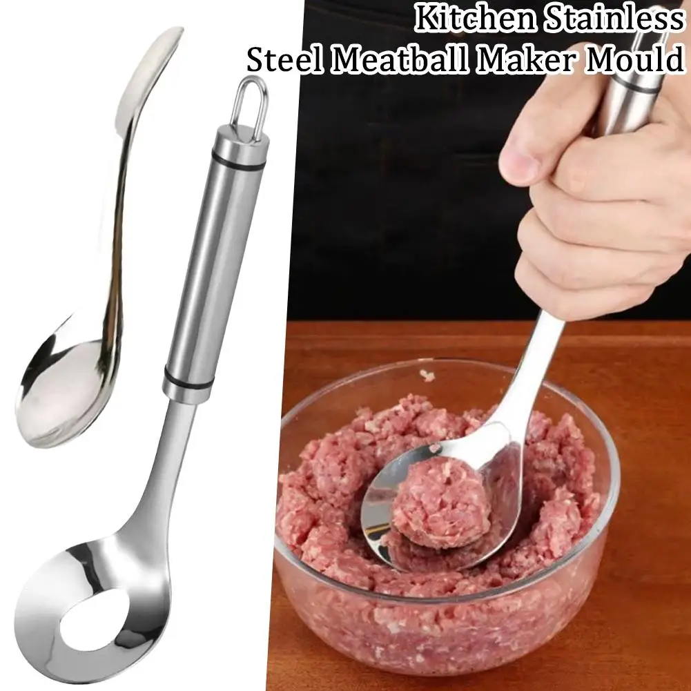 Stainless Steel Meatball Maker Spoon Nonstick Fish Rice Ball Mold Kitchen Gadget Cooking Utensils Beef Patty Burger Press