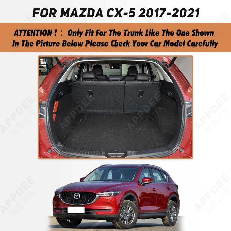 Auto Full Coverage Trunk Mat For Mazda CX-5 2017-2021 20 19 18 Car Boot Cover Pad Cargo Liner Interior Protector Accessories