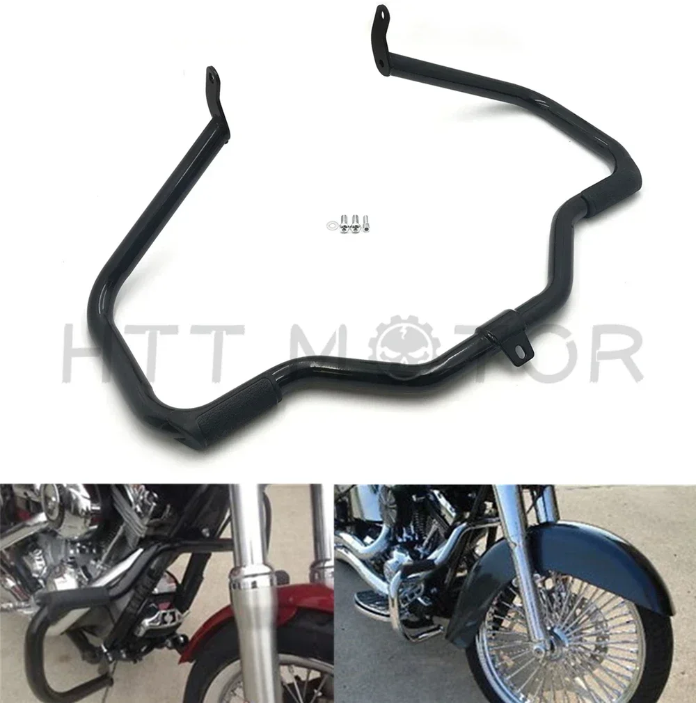 Pelindung Mesin untuk Harley Davidson SOFTAIL Fat Boy FLSTF Highway Crash Bar 2000-2017 Suku Cadang Sepeda Motor Aftermarket Gloss