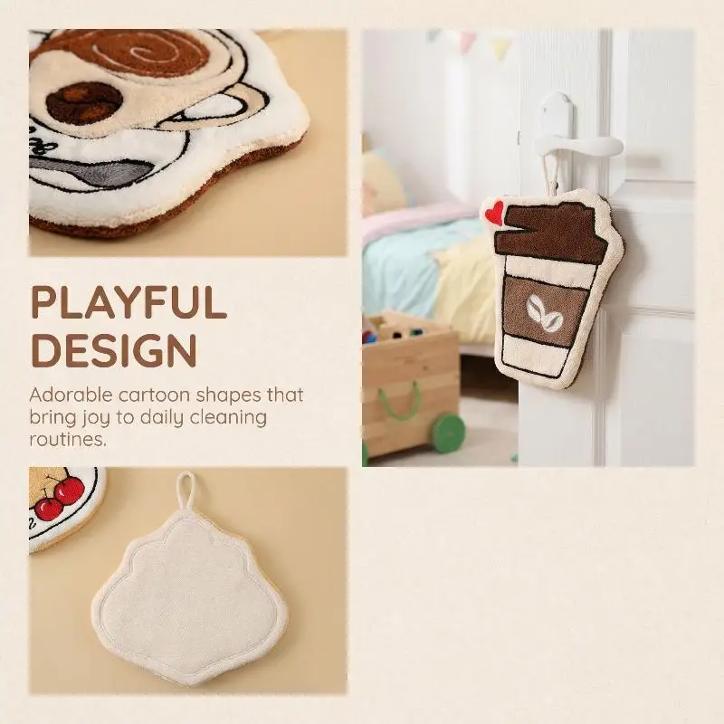 Быстросохнущие впитывающие кухонные полотенца-салфетки для рук, мягкие, с милым дизайном, для кухни и ванной, подарки для дома