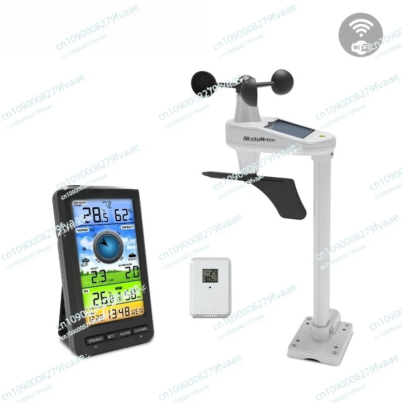 

Wireless WiFi weather station | Wind speed monitoring instrument, real-time temperature and humidity FT0214W