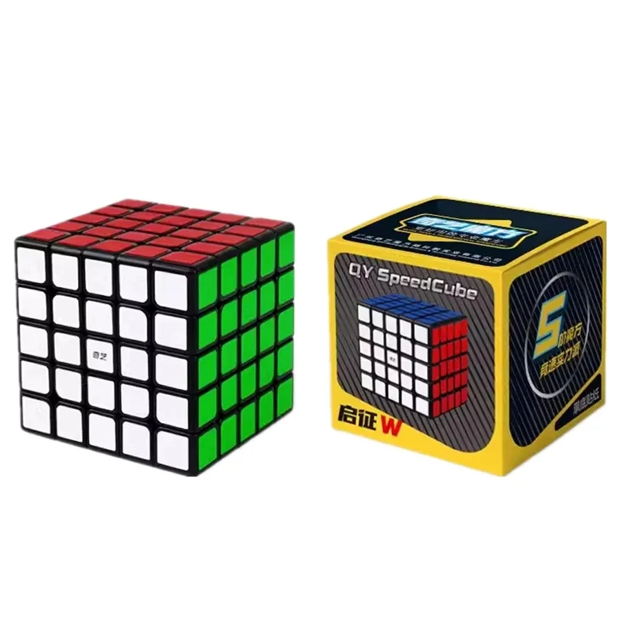 Qiyi Qizheng W 5x5 Black Sticker Version 5x5 Magic Cube 5Layers Speed Cube Professional Cubo Magico Puzzle Toy For Children Kids