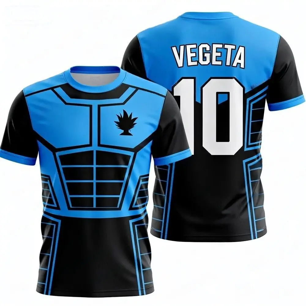 

Dragon Ball Z Vegeta Football Jersey T-Shirt Kids Football Special Jersey Kit 2026 Adult Men/Women Anime Short Sleeve T-Shirt